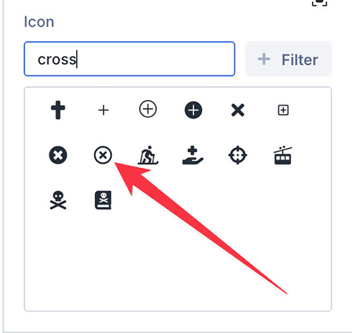 Cross icon
