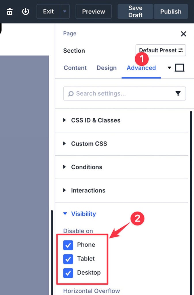 Hide section on initial page load