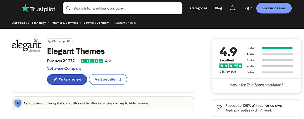 Divi reviews on Trustpilot