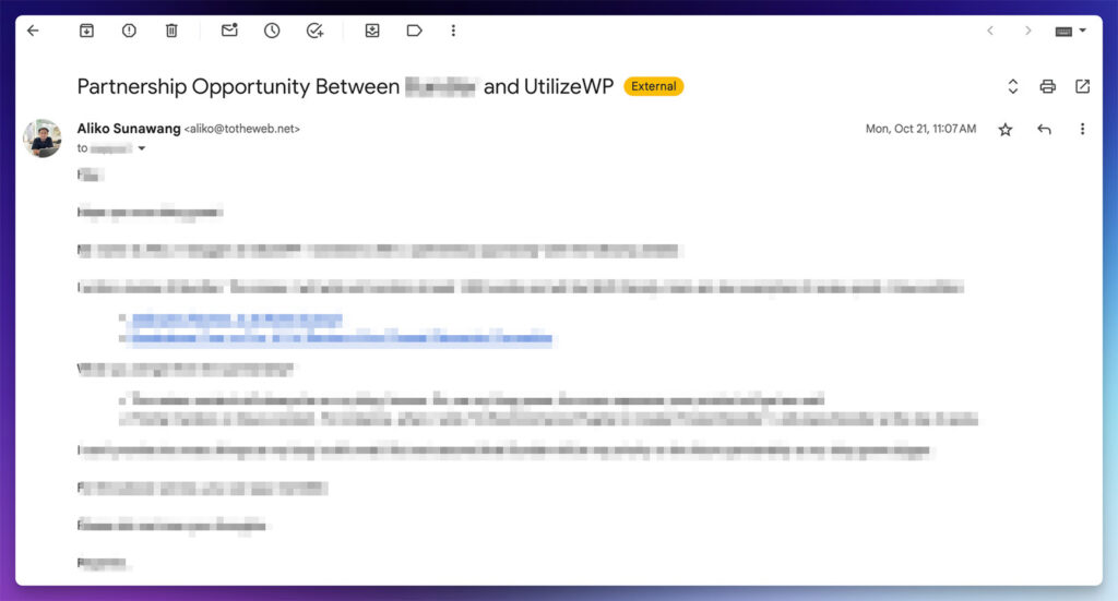 Email example