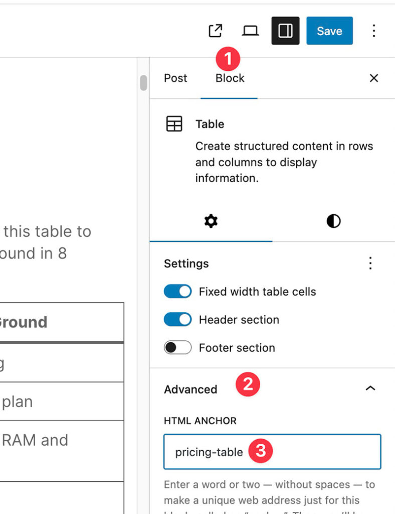 Adding HTML Anchor