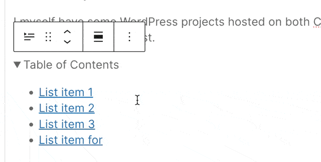 Collapsible ToC