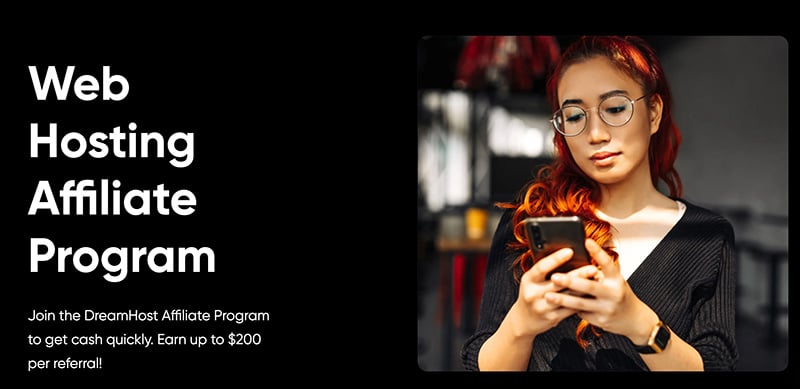 Dreamhost affiliate program page