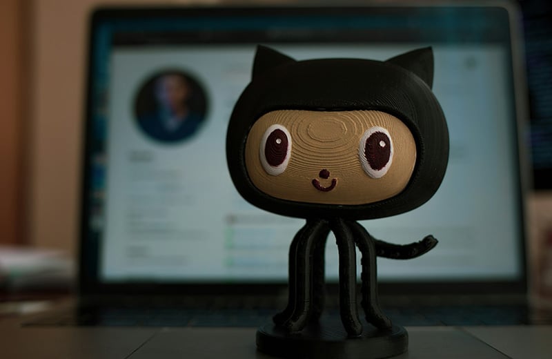 GitHub Mascot GitHub Mascot on a desk