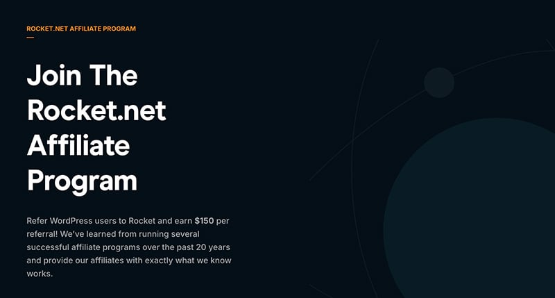 Rocket.net Affiliate Program Page