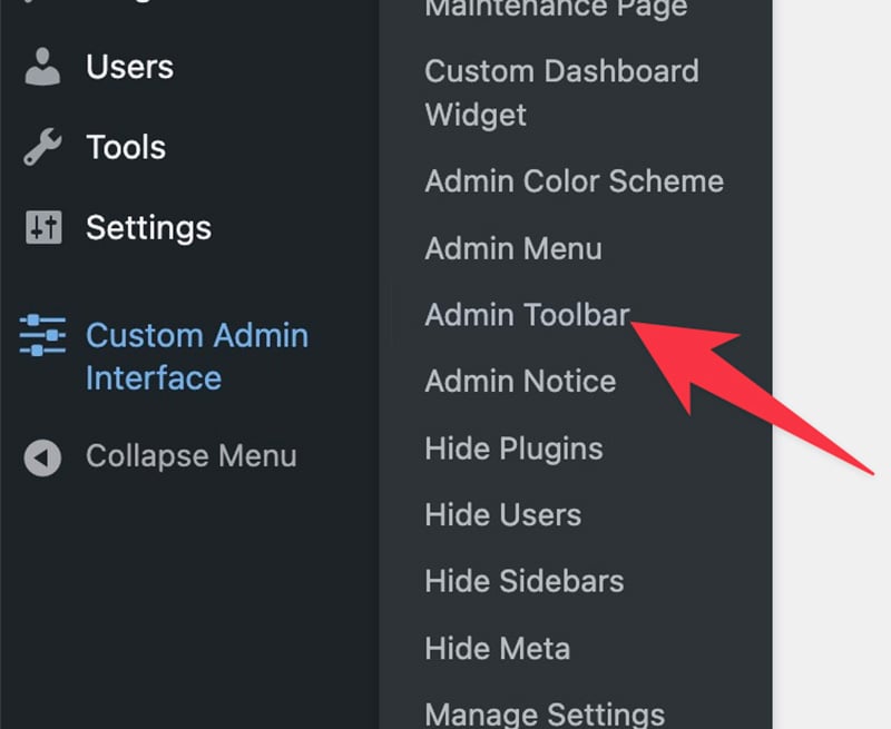 Admin Toolbar