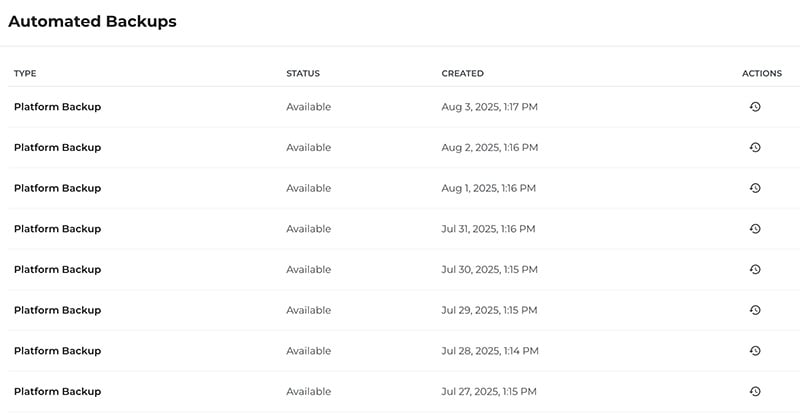 Automatic backup on Rocket.net
