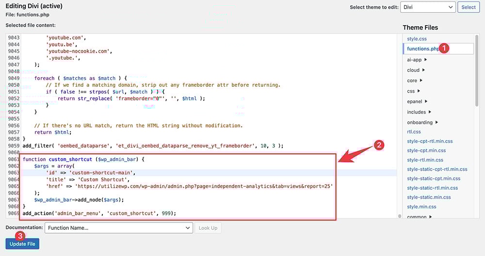 Code snippet implementation