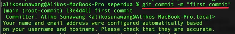 First Git commit