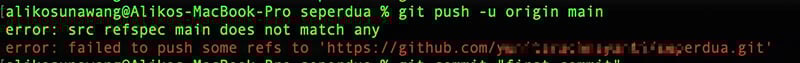 Failed to push Git error