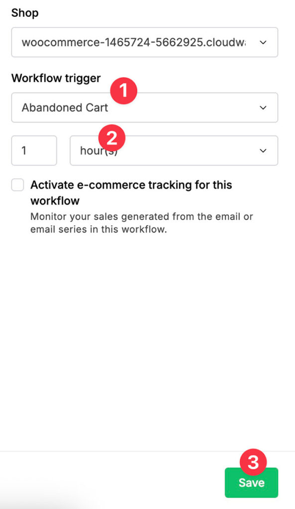 Setting delay duration in MailerLite