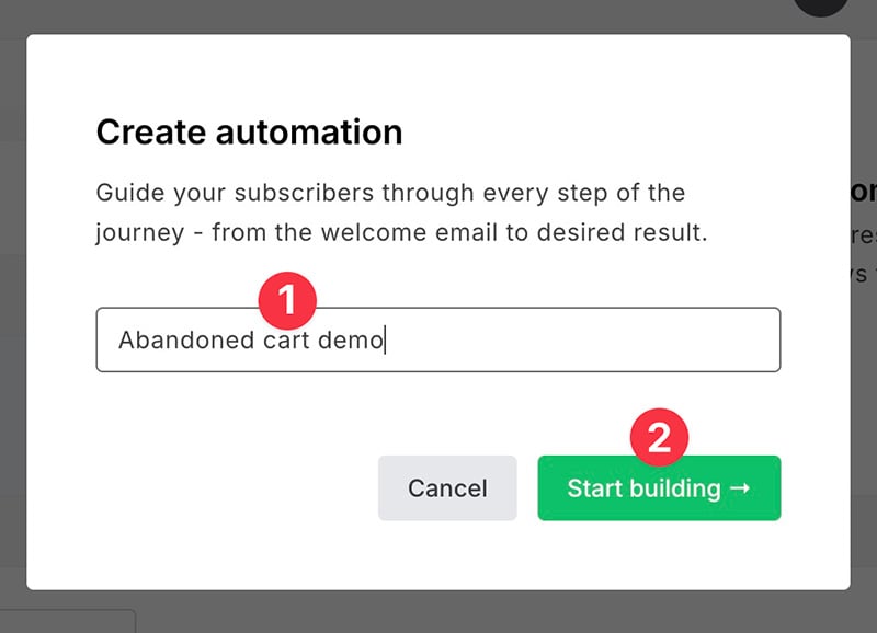Starting automation workflow from scratch in MailerLite