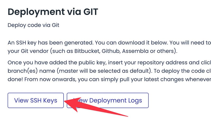 View SSH keys