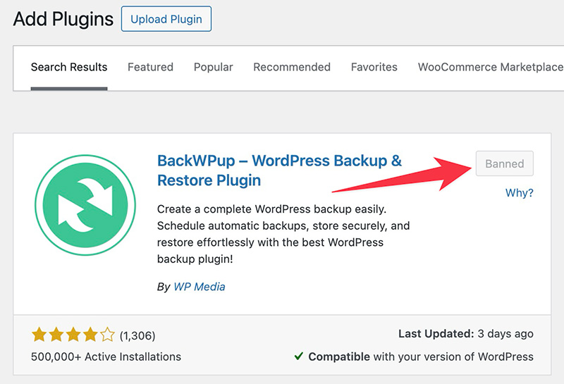 Banned plugin in Kinsta