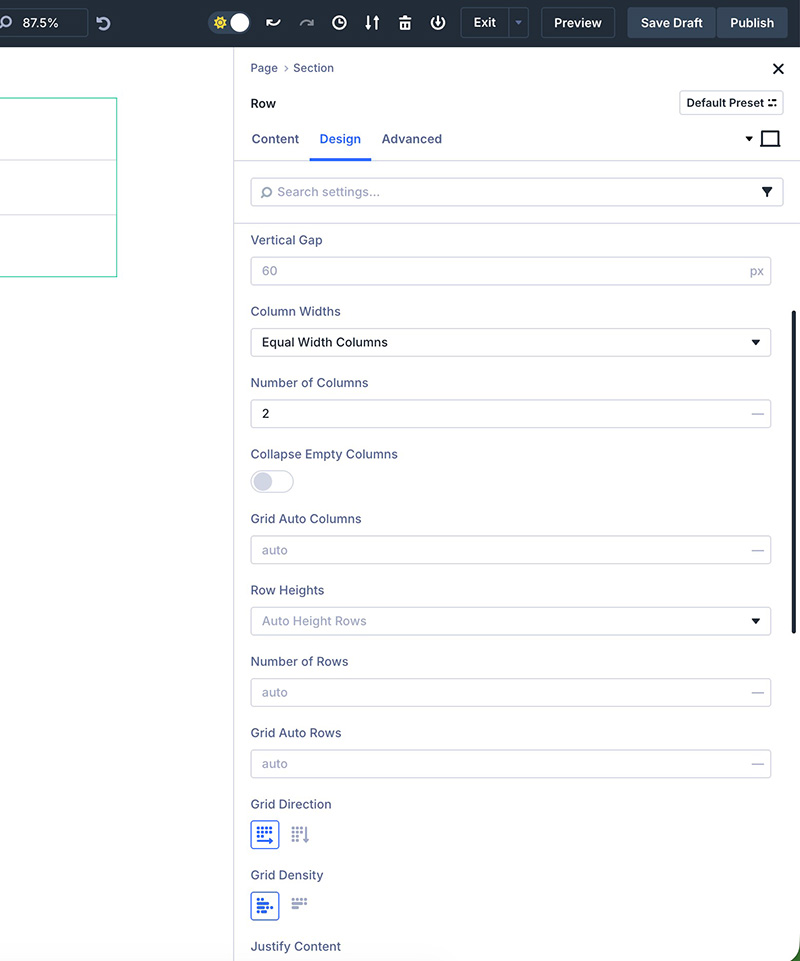Divi 5 CSS grid style options