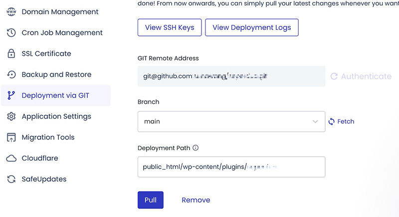Deployment via Git in Cloudways