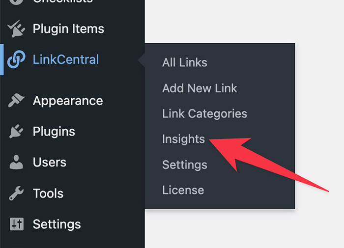 Insights feature in LinkCentral