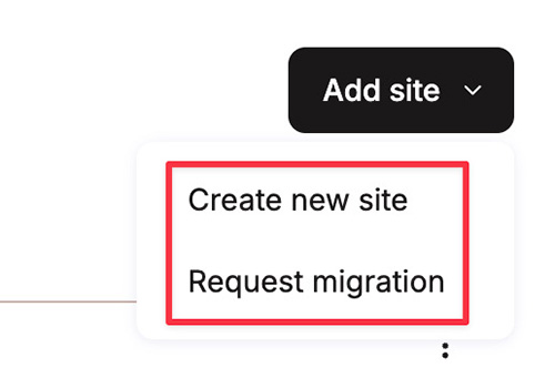 Migration request in Kinsta