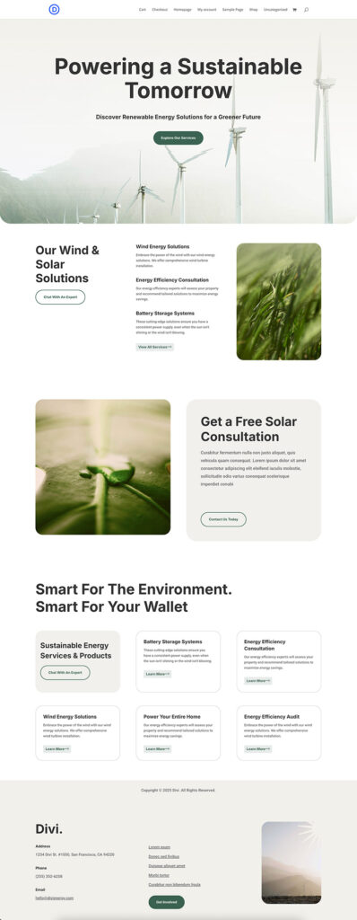 A Divi 5 page tested with Kinsta