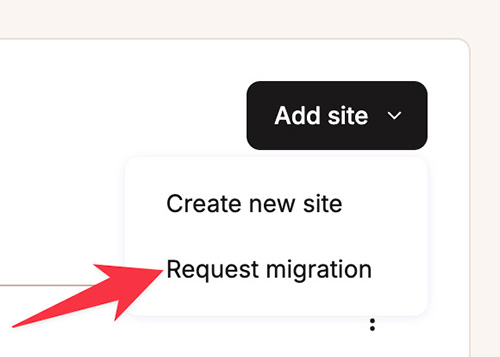 Site migration in Kinsta