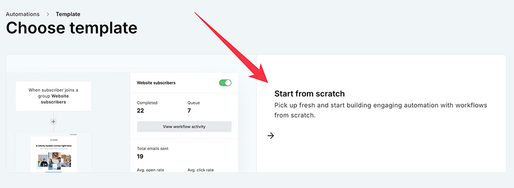 Starting an email automation from scratch in MailerLite